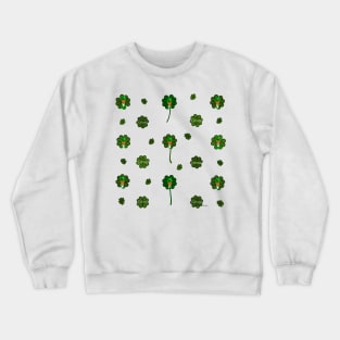 Oliver The Otter Shamrock Pattern for Saint Patricks Day Crewneck Sweatshirt